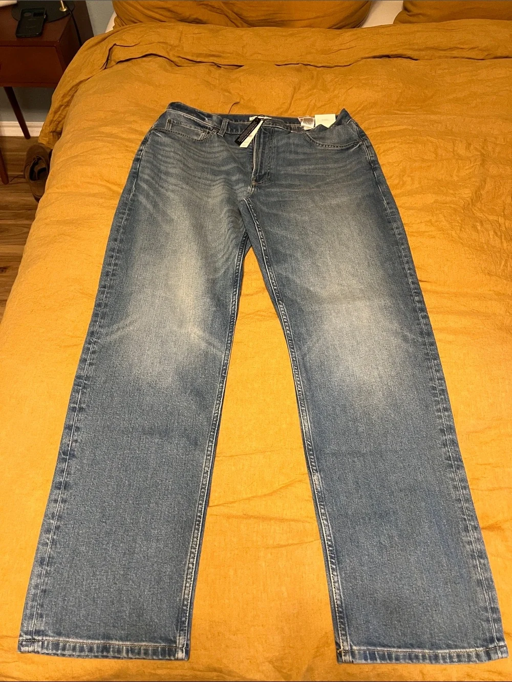 Banana Republic Men’s Authentic Straight Jeans in Light Blue Denim